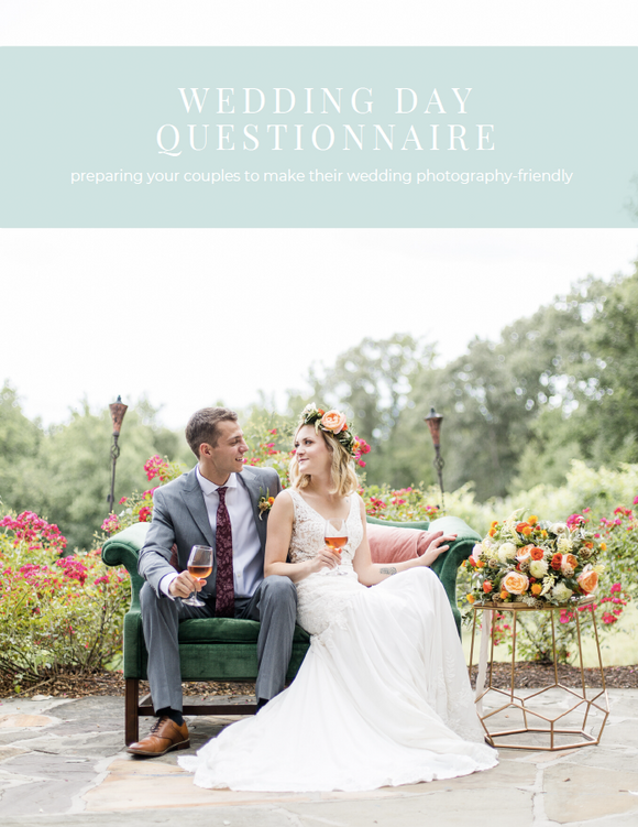 Wedding Day Questionnaire Resource